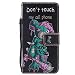 Produktbild LG G6 (5.7 Zoll) Hülle, Hozor Bunte Gemalt Muster Handyhülle Flipcase PU Lederhülle Wallet Cover mit Brieftasche Karte Slots Ständer Schutzhülle Handy Etui Ledertasche - Grüner Bär-Don't touch my cell phone