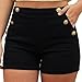 Produktbild HCFKJ Shorts Damen, Casual Plus Size Reißverschluss Gummiband Hot Pants Lady Sommer Shorts Hosen (L3, Black)