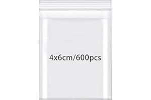 ‎RSHUHX Rshuhx Druckverschlussbeutel Klein Beutel 160µm (Beidseitig) 600Stück 40mmX60mm Wiederverschliessbar Wasserdichter Plastikbeutel VerschließbarTütchen Polybeutel mit Druckverschluß