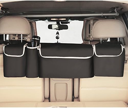 Trunk Organizer 2 in 1 - Space Saving, High Capacity Auto Back Seat and Trunk Storage - Fits Any Car, SUV or Van Using Fully Adjustable Straps by LOONG