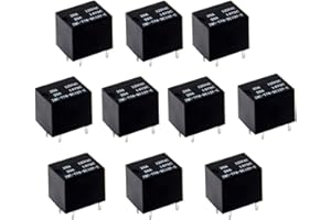 SEIWEI 10 relè di potenza, DC 12 V, 5 poli, 20 A, mini relè elettromagnetico JQC-T78-DC12V-C, utilizzato per elettronica automobilistica