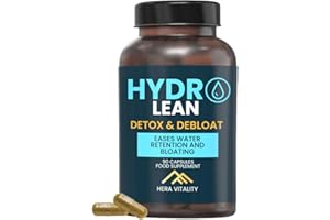 HERA VITALITY HYDROLean Dandelion Root Capsules | Water Balance & Bloating Relief | Natural Detox & Fluid Balance Support | 90 Vegan Capsules | UK Made Herbal Supplement for Wellness & Fitness
