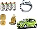 Auto Pearl Premium Quality Car Accessories Combo of Car Tyre Air Alert Valve Cap Set of 4 Pcs. & Car Velvet Bead Seat Cushion Beige 1pcs. & Full Steel Towing Tow Cable 2000kgs 6mm Heavy Duty 4Mtr. For Chevrolet Beat Type-2 RS.1212.00
