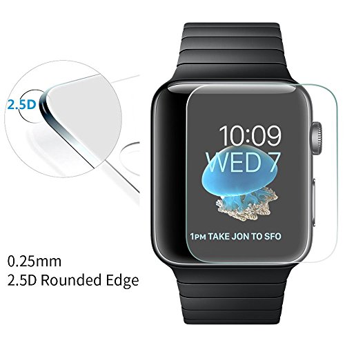 iWatch Schutzfolie, Kany 42mm Panzerglas Extrem Dünne HD Kristallklare Display Schutzfolie Bildschirm Hartglas - 3