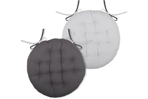 STOF Lovely Casa - Cojín para Silla (38 cm, algodón), Color Gris Perla