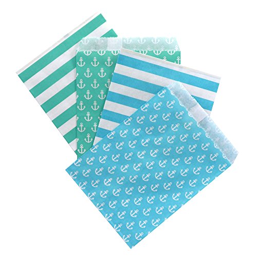 100 Frau Wundervoll Papiertüten - Design Mix - 4 Designs mit je 25 Papiertüten / Geschenktüten / Candy Paper Bags