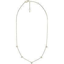 Fossil Collier Pour Femmes Val, Longueur : 510mm + 50mm, Largeur : 23mm Collier En Acier Inoxydable Doré, JF03800710, Length: 510mm + 50mm, Width: 23mm, Acier inoxydable, Pas de gemme