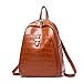 Produktbild LENGKANG-EU Neu Damen Rucksack Schultertasche Wild Insouciant Retro Set Elementary Female Backpack Frau Mädchen (Color : Brown, Size : M)