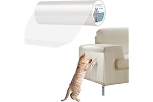Pidsen Protezione Graffi Gatto,20CM*3M Protezione Antigraffio per Gatti Nano Nastro Adesivo Antigraffio Porta, Trasparente PVC Divano Gatti Graffi Protezioni, Protezione per Divano e Mobili