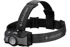 Ledlenser MH7, lekka latarka czołowa LED, może być używana jako lampa ręczna, 600 lumenów, dodatkowa czerwona dioda LED, w zestawie akumulator, może być również używana z bateriami