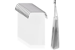 HYRKOTW 10 Pezzi Borsa di Copertura Ombrello Portatili Porta Ombrello Impermeabile Borse di Stoccaggio per Il Giardino della Scuola Ufficio Esterno Interno (trasparente)