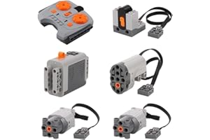 Dytabepl Servo Motor Function Set, Elektrisch Spielzeug Motor, L Motor, Servomotor, Batteriebox, IR Speed Fernbedienung Empfänger, Technology Power Functions für Lego 88004, Technik Zug
