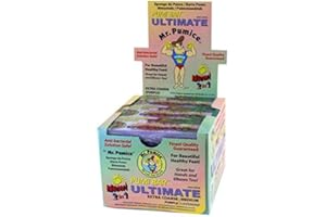 Mr. Pumice Ultimate Pumi Bar (12-Count Display Box): 2-in-1 Callus Remover, Pedicure Stone & Ped File Scrubber for Smooth Feet and Heels, Dual-Grit (Medium + Coarse)