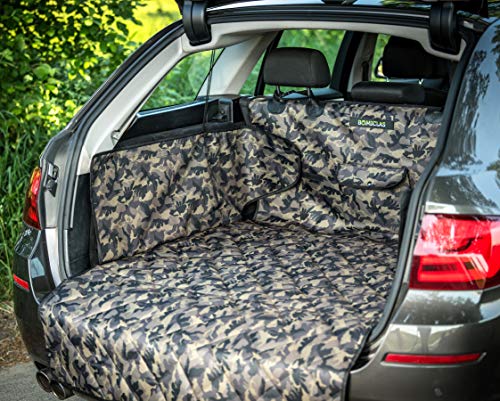 Preisvergleich Produktbild BOMICLAS Kofferraumschutzmatte für Hunde - Universal Auto Kofferraumdecke mit Seiten- und Ladekantenschutz - Camouflage