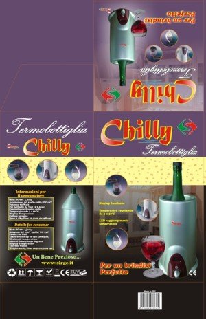 Kühlt Weinflasche für 3 bis 50 Grad C - Termobottiglia Ideal für Liebhaber von Wein frisch auf die richtige Temperatur GESCHMACK . GEEIGNET FÜR RESTAURANTS , EIN HAUS FÜR AKTIONEN UNTERNEHMEN . Flaschen von 75