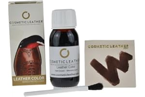 COSMETIC LEATHER PRODOTTI PROFESSIONALI PER LA CURA DELLA PELLE Tintura liquida per Scarpe in pelle, Vernice per Accessori in Pelle 50 ml 3 COLORI DISPONIBILI NERO, BLU e MARRONE SCURO