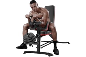 EASY BIG Banco de pesas multifuncional, banco de entrenamiento de fuerza ajustable para gimnasio en casa, equipo de entrenamiento de cuerpo completo