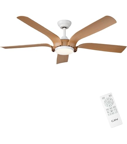 Ventilateur De Plafond LED Avec Télécommande CasaFan 152 Cm – Chrome & Bois, 3 Pales
