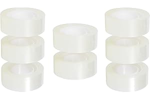 IZEERA 8 Pack Transparent Tape 18mm x 33m - Cellotape 8 Rolls General Purpose Solution Sellotape Refills for Dispenser, Documents, Home, Office, School and Labelling