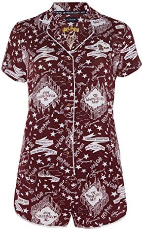 Ladies Girls Harry H. Potter Pyjama Set Top and shorts UK M 10-12