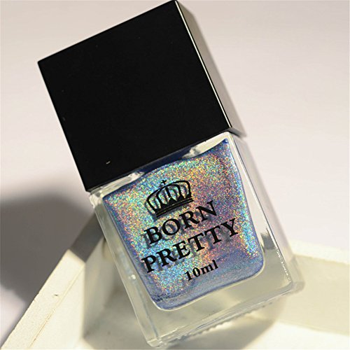 Born Pretty 10ml Holographic Nagellack Holo Glitter Superglanz Nagelkunst H006-Fliegen in den Himmel - 5