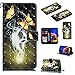 Produktbild Nadoli Wallet Handyhülle für Galaxy J4 Plus 2018,Kreative 3D Gold Schmetterling Muster Taljereep Ständer Flip Ledertasche Brieftasche Schutzhülle Etui für Samsung Galaxy J4 Plus 2018