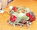 Produktbild Kamaca Adventsgesteck aus Geflochten Holzzweigen mit Tannenzweigen Zapfen Äpfeln Beeren mit Glas Kerzenhaltern und LED Teelichtern inklusive Advent Weihnachten (14 x 14 x 8 cm mit 2 LED Teelichtern)