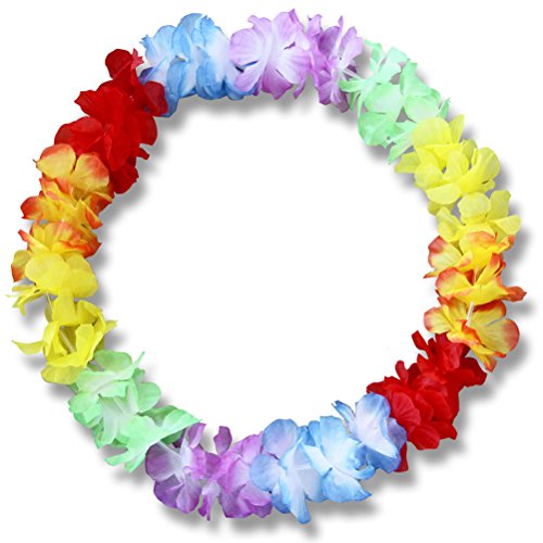 12 Hawaiiblumenkette, ca. 96cm, 36 Blüten - Hawaiikette Blumenkette