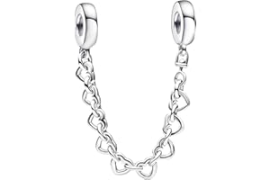 Rimgoris 925 Sterling Silver Charm for Women's Bracelets, Valentine's Day Eternal Love Clip, Secure Chain Dangle Charm Gifts