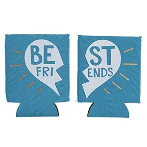 Spograde 2pcs Stubby Best Friend Beer Bottle Tin Can Cooler Wedding Favors for BFF