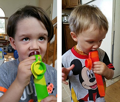 Joyoldelf 6 Stück Kitchen Silikon Eis am Stiel Eislutscher Formen,Ice Pop Maker Formen Set – 100% Lebensmittel Silikon- BPA frei - 5