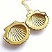OverDose Seashell Locket Pendant Gold Locket Gold Brass Sea Shell Necklace