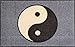 Produktbild Wash+Dry Waschbare Fußmatte - Ying Yang 50x75 cm - Fußabstreifer in Grau mit Teppichflor
