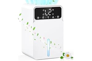 HONMICON Deshumidificador Eléctrico 1500ML | con Apagado Automático | Luz LED de 7 Colores | Portátil | ultra Silencioso | Pequeño Deshumidificador para Dormitorio | Cuarto de Baño | RV | Armario