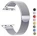 Produktbild Geismo Ersatzarmband kompatibel mit Apple Watch | Edelstahl Armband | Smartwatch Ersatzarmbänder mit Magnet kompatibel mit Apple Watch Series 1/2/3/4 (42/44 mm, Silber)