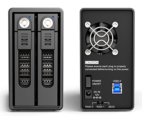 Raidon GR3660-B3 USB 3.0 RAID Subsystem für 2x 3,5″ (8,9 cm) HDD mit SATA III und UASP Unterstützung, 1x 40 mm Lüfter schwarz - 4