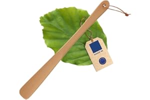 HOFMEISTER HOLZWAREN HOFMEISTER®® Calzascarpe in Legno, Scarpe e Stivali Possono Essere Indossati e Tolti in Modo Rapido e Delicato, Calzascarpe Stabile in Faggio Oliato, Adatto per Gli Anziani, 37 * 3,6 * 1 cm