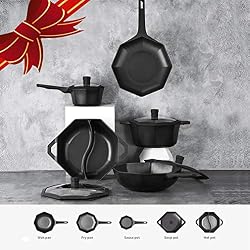 RTT Ensemble De 5 Casseroles Haut De Gamme/Poêle Antiadhésive/Ensemble De Casseroles/Ensemble De Casseroles De Forme Octogonale/Cuisinière à Induction