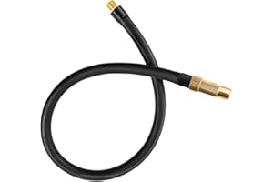 COLEXY Verlängerungsschlauch 2-in-1 Schrader & Presta Ventiladapter, Kompatibel für Xiaomi Air Inflator,Ersatz Schlauch Verlängerungsrohr, Fahrradventil Adapter für Auto Motorrad Fahrradreifen (60cm)