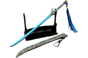 Hanaiette 1pc Devil May Cry keychain weapon weapon model metal crafts with Weapon display stand