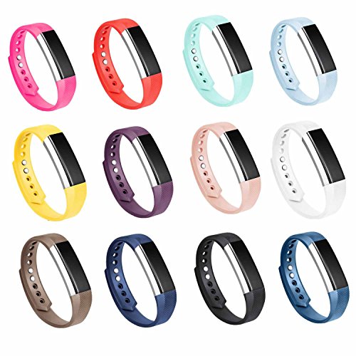 GinCoband 12PCS Fitbit Alta Ersatzschweißarmband mit Schließe für Fitbit Alta Armband ohne Tracker - 2