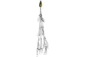 12 Blades fiskeparaply Rig Kit Multi-Lure Baits Rigs with Swivels 5 Arms Artificial Bait Kit Ultralight Lure