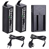 Smatree Intelligent Battery and Rapid Dual Charger for DJI Osmo, 2-Pack Batteries and a 2-Channel Charger for DJI Osmo Handheld Fully Stabilized 4K 12MP Camera