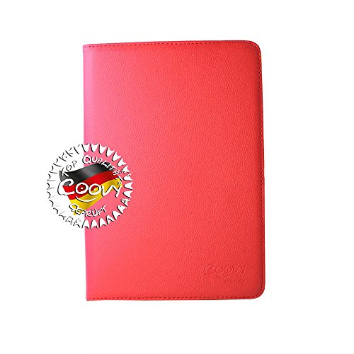 COOVY® 360° ROTATION COVER FÜR SAMSUNG GALAXY NOTE 10.1 GT-N8000 GT-N8010 GT-N8020 SMART HÜLLE TASCHE ETUI CASE SCHUTZ STÄNDER Farbe rot - 6