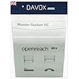 DAVOX BT Openreach master phone socket NTE5C MK2 + MK4 Faceplate - Combination Socket for Fibre Broadband + Filtered Telephone Main Line BT431a for Phone RJ11/RJ45 Data