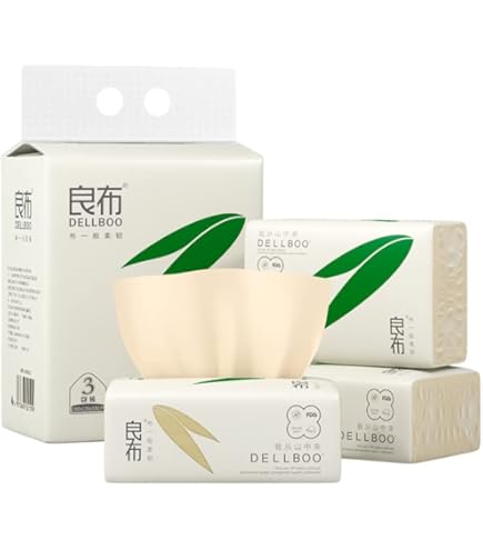 Fazzoletti Di Carta In Bamb&ugrave; | 4 Vel&igrave; | 8 Confezioni Da 80 | Ipoallergenici | Senza Profumo E Tinte