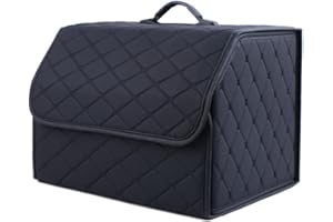 AVIRAA Sacs pour Coffre De Voiture Cuir Rangements pour Coffre pour Mercedes Benz R SLC SLK SL S Class V Class Boîte Rangement Voiture Pliante Accessoires Auto, Black L