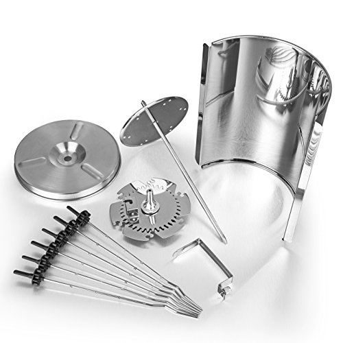 GOURMETmaxx 05914 Dönergrill Rotisserie | Hähnchengrill mit Drehspieß | Gleichmäßige 360°C Hitzeverteilung | Gyros & Schaschlikspieße | 1400 Watt - 5