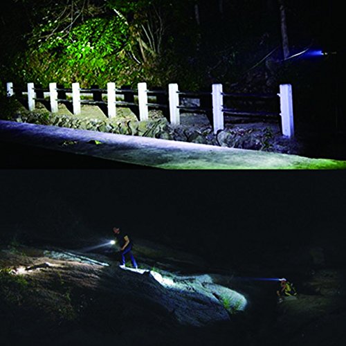Zoweetek® 1200lm wiederaufladbare CREE T6 XM-L2 LED Taschenlampe 10W, mit einstellbarem Fokus, 5 Licht-Modi, Inklusive 18650 Batterie und Ladeeinrichtung,LED Zoombar Handlampen Aluminium – selbstverteidigung Indoor und Outdoor Beste Wahl - 7