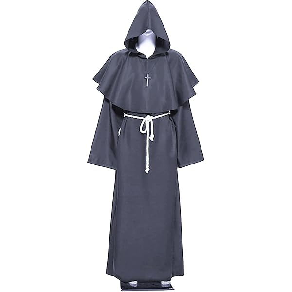 Vestiti Uomo COSTUME DA MONACO Medievale,Costume Da Prete